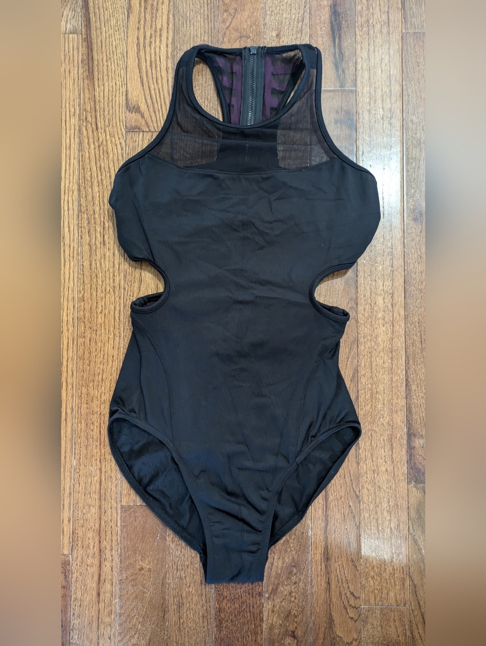 Black Cutout Mirella Leotard